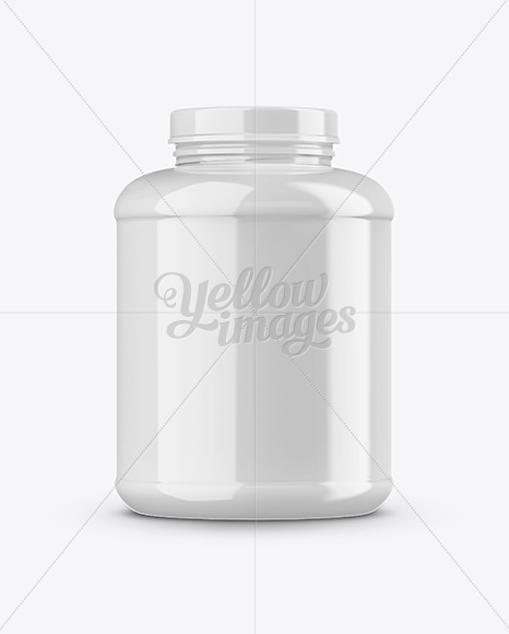 Glossy Protein Jar Mockup PSD #3