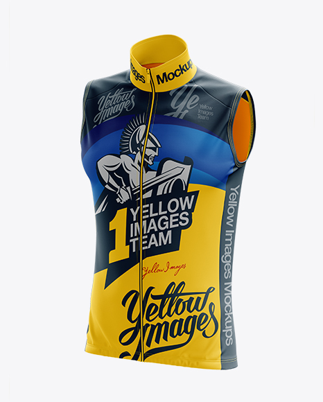 Download Men S Cycling Vest Mockup Half Side View Psd Template Free Psd Mockups Template