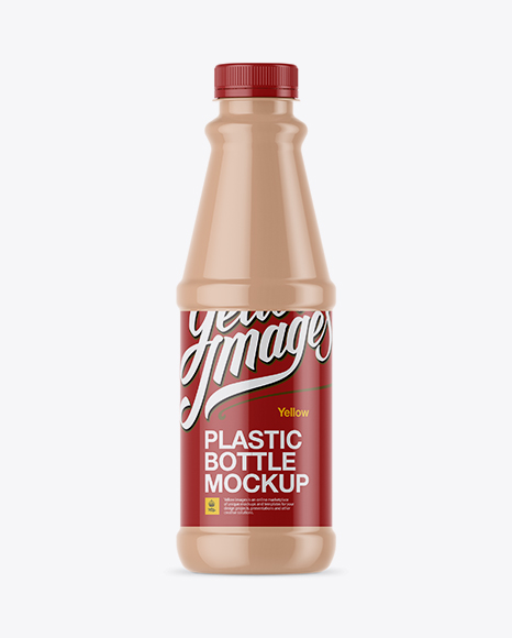 Glossy Plastic Bottle Mockup