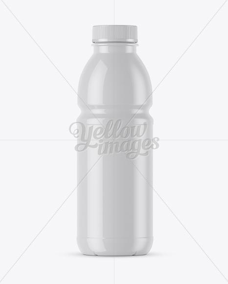 Glossy Plastic Bottle Mockup PSD #3