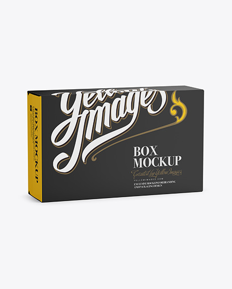 Box Mockup - Half Side View