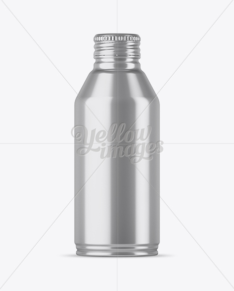 Metallic Drink Bottle Mockup PSD #3