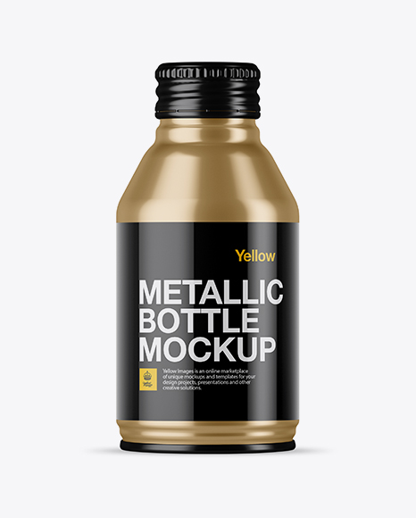 Metallic Drink Bottle Mockup