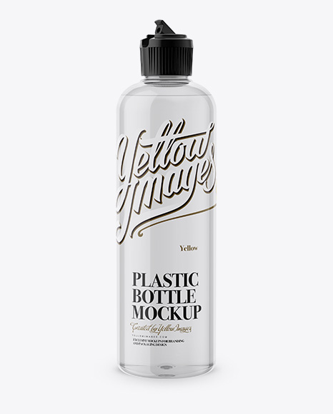 Clear Plastic Bottle Mockup