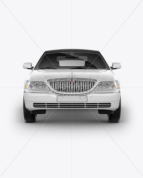 Lincoln Town Car Limousine Mockup   Front View PSD #3