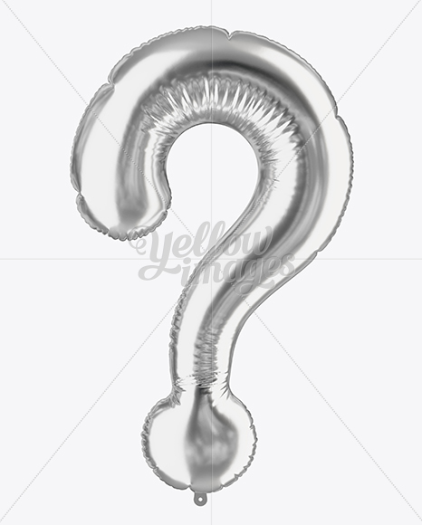 Question Mark Sign Foil Balloon Mockup