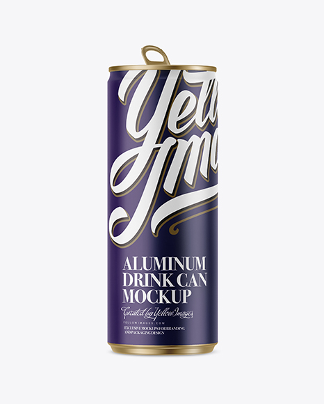 Download 250ml Glossy Aluminium Can Mockup - 250ml Matte Aluminium ... Yellowimages Mockups