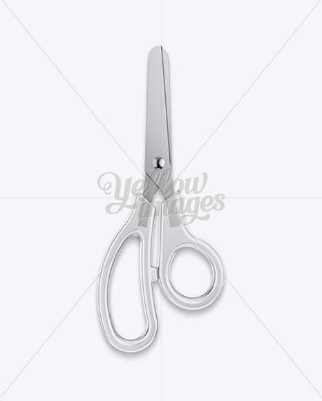 Scissors with Transparent Handles Mockup