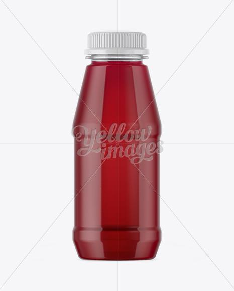 Plastic Bottle With Cherry Juice Mockup PSD #3