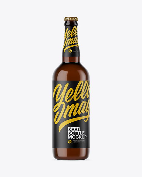Download Amber Glass Beer Bottle Mockup