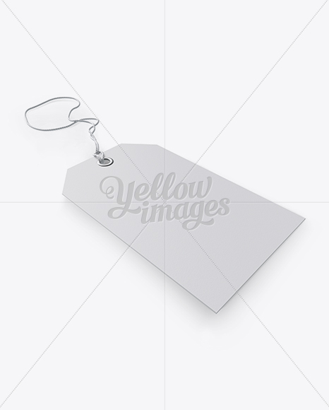 Paper Label With Rope Mockup   Half Side View (High Angle Shot) PSD #3