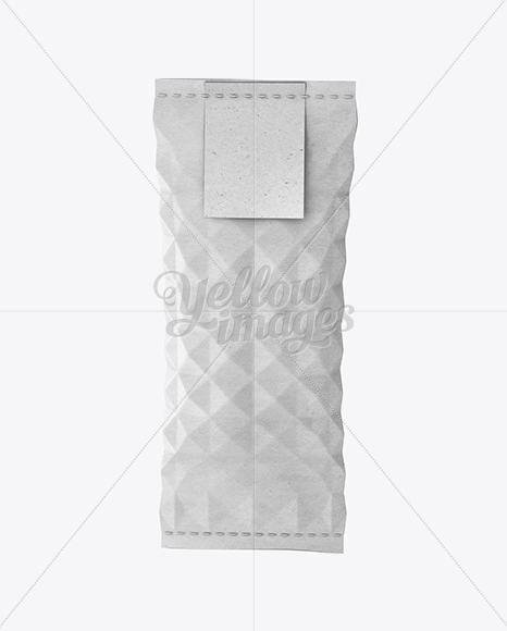 Kraft Package With a Label Mockup   Front View PSD #3