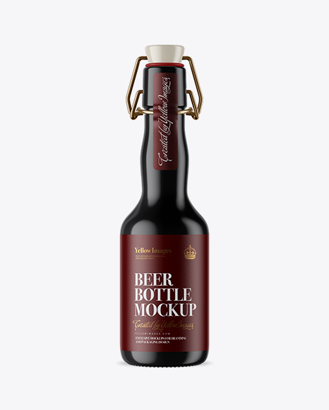 Download Glossy Ceramic Beugel Bottle Mockup