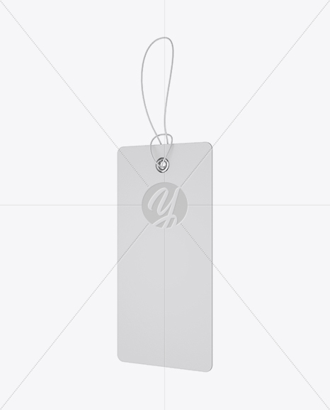 Textured Paper Label W  Round Corners   Rope Mockup   Half Side View PSD #3