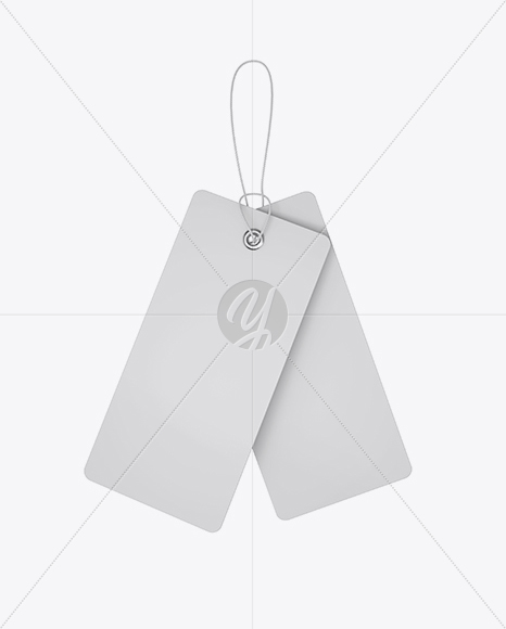 Two Paper Labels W  Round Corners   Rope Mockup PSD #3