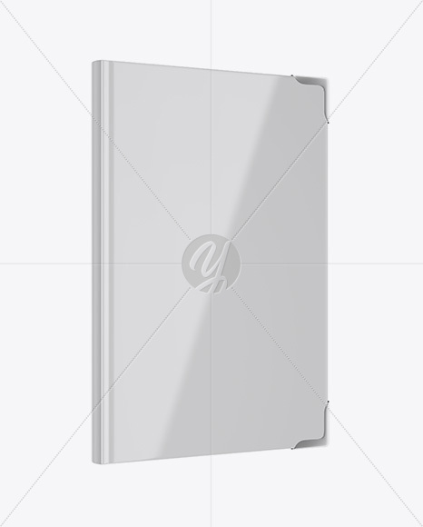 Book W  Glossy Cover Mockup   Half Side View PSD #3