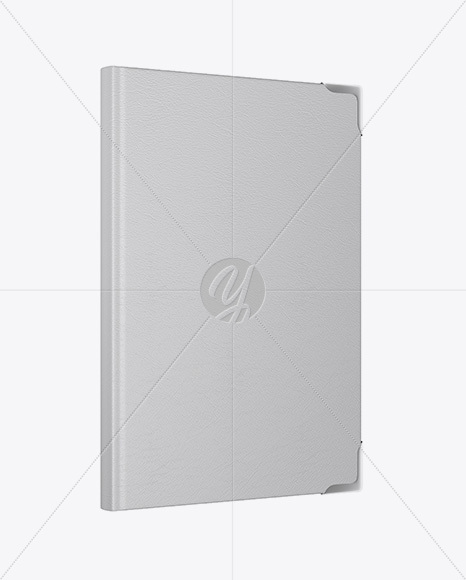 Book W  Leather Cover Mockup   Half Side View PSD #3