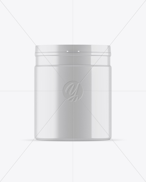 Glossy Protein Jar Mockup