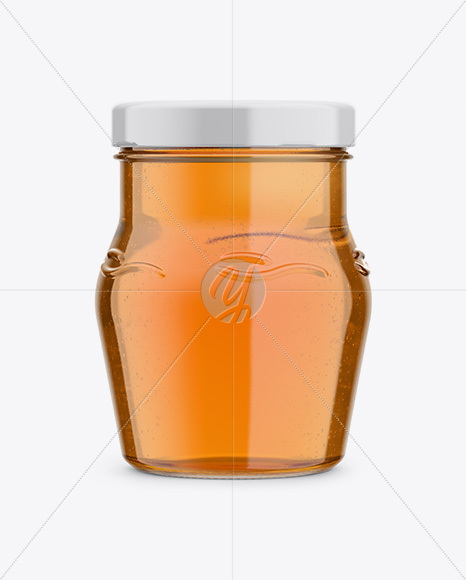 Glass Jar with Honey Mockup PSD #3
