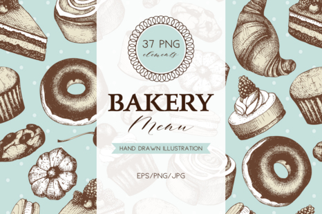 Vintge Bakery Illustrations