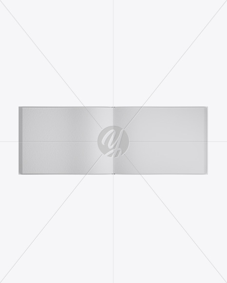 Opened Textured Book Mockup - Top View book 41133