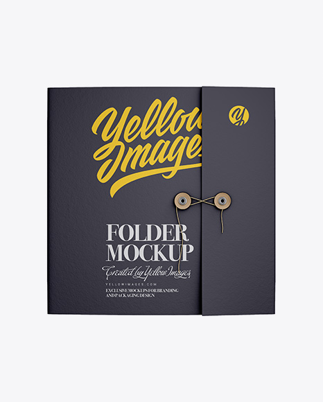 Download Free Textured Folder With String Closure PSD Template