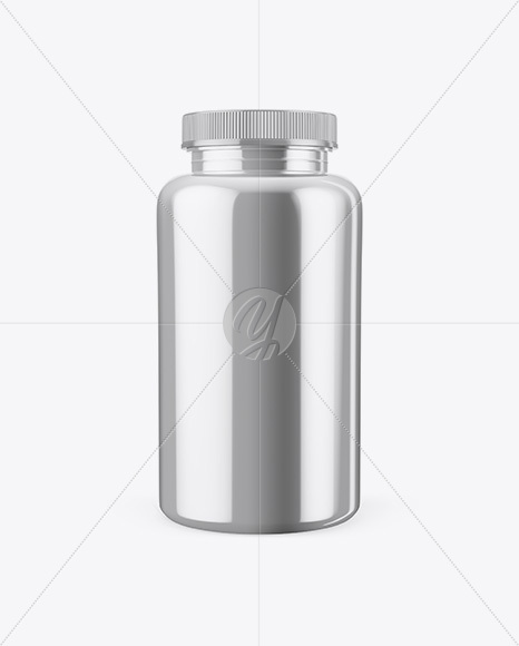 Metalic Plastic Bottle Mockup PSD #3