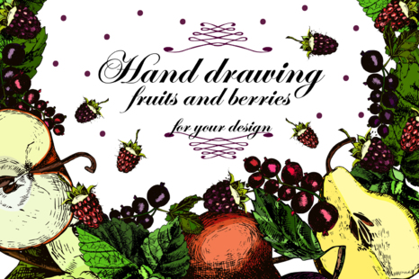 Beautiful fruits and berries