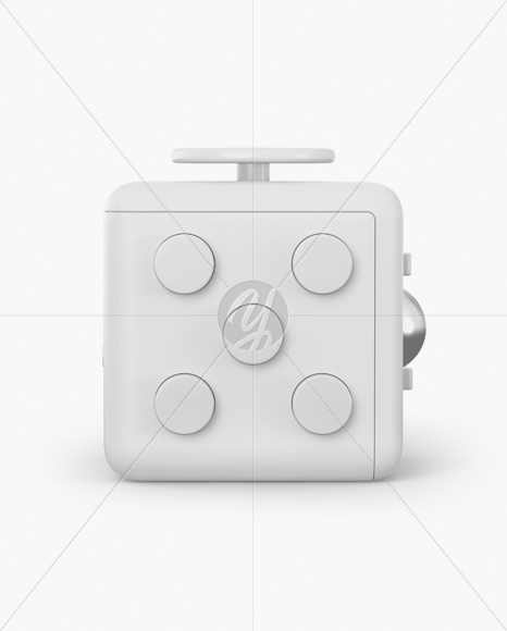Fidget Cube Mockup Front View PSD #3