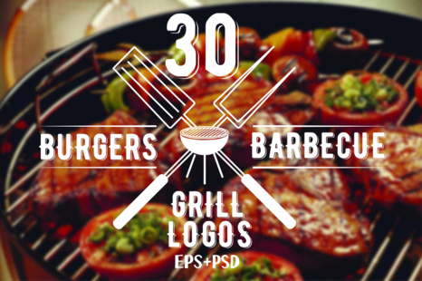 30 Burgers and barbecue logos