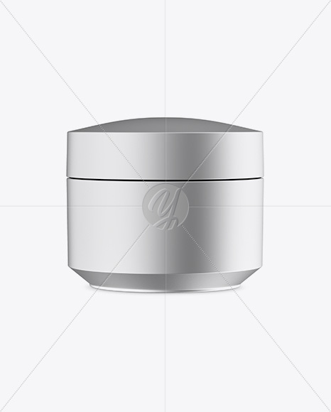 Matte Metallic Cosmetic Jar Mockup PSD #3