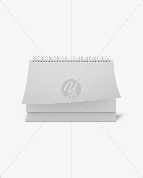 Textured 12 Months Desk Tent Calendar Mockup   Front View PSD #3