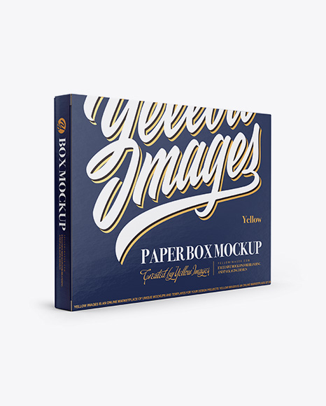 Download Kraft Paper Box Mockup - Half Side View (High-Angle Shot ... Yellowimages Mockups
