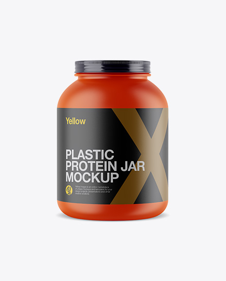 Download Matte Protein Jar Mockup