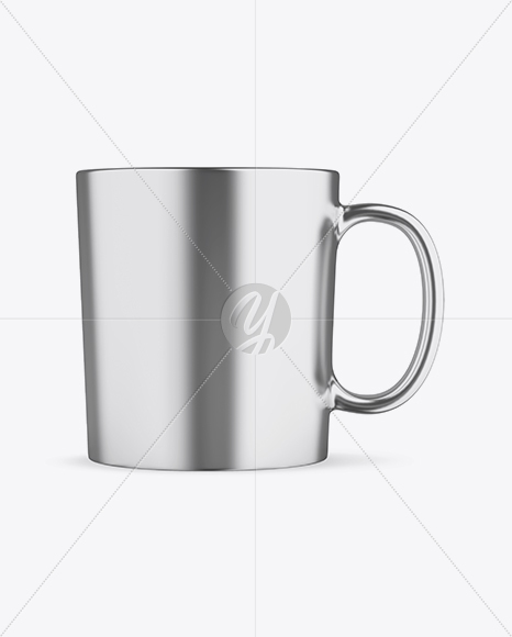 Metallic Mug Mockup PSD #3