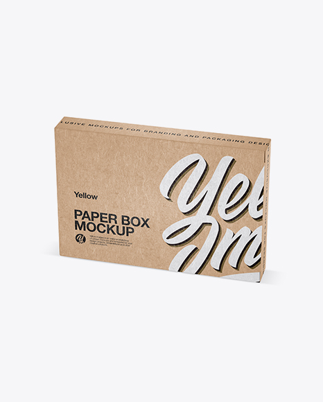 Download Matte Paper Box Mockup - Half Side View (High-Angle Shot ... Yellowimages Mockups