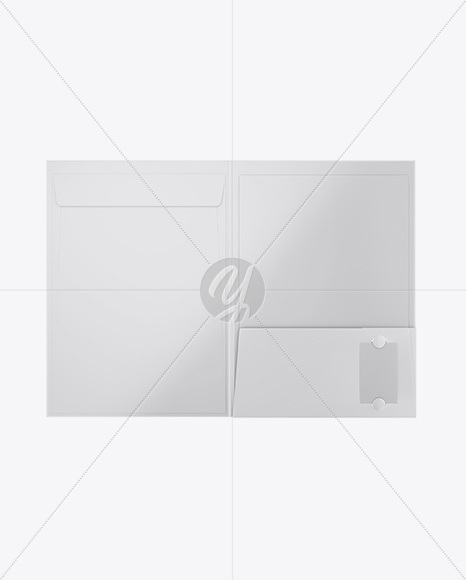 Matte Folder W/ Papers and Envelope Mockup doc 40839