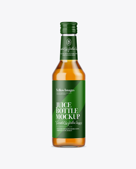 Free Mockups Clear Glass Bottle With Apple Juice Mockup Object Mockups