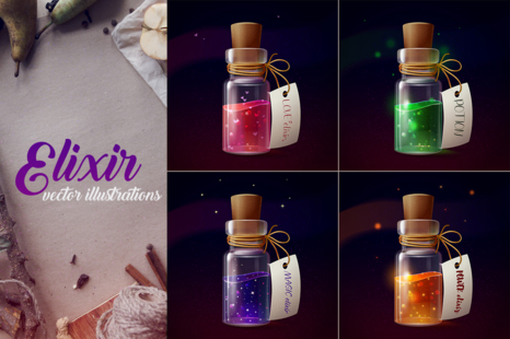 Elixir vector illustrations