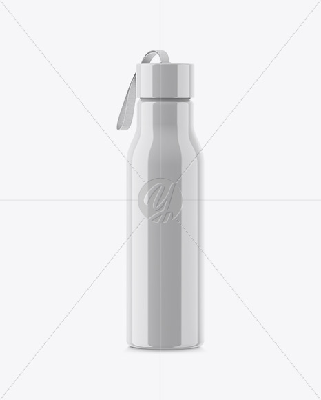 New Glossy Plastic Reusable Water Bottle Mockup