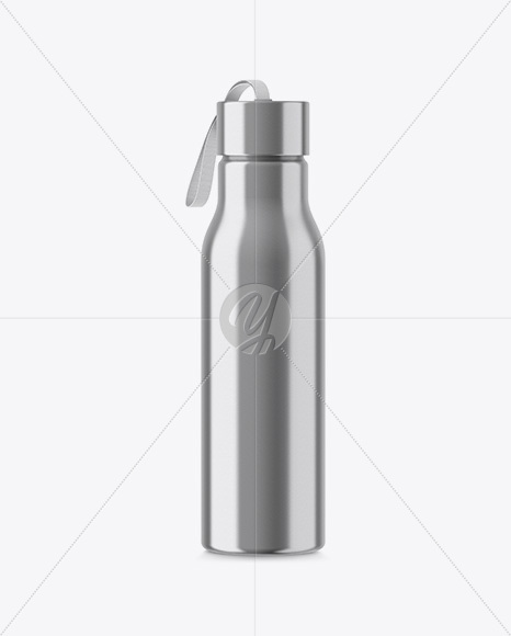Metallic Plastic Reusable Water Bottle Mockup PSD #3