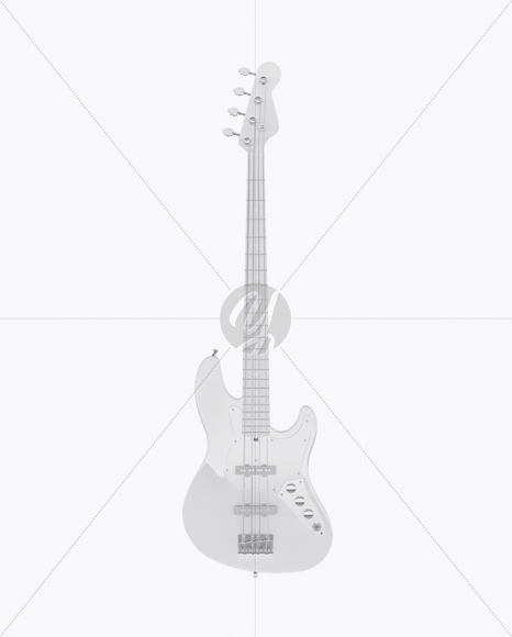 Free Bass Guitar Mockup - Front View Object Mockups