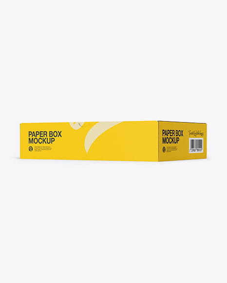 Download Paper Box Mockup - Half Side View in Box Mockups on Yellow ... Yellowimages Mockups