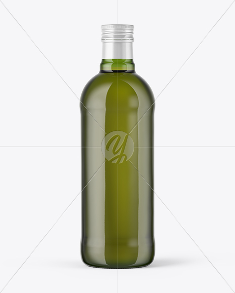 Free 750ml Green Glass Olive Oil Bottle Mockup