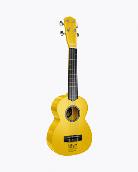 Ukulele PSD Mockup Half Side View