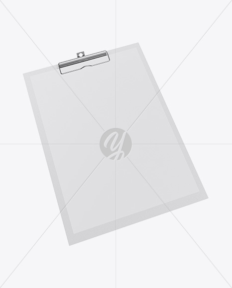 Textured Clipboard With Paper Mockup   Half Side View (High Angle Shot) PSD #3