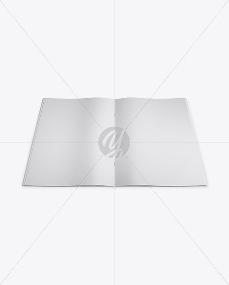 Opened Textured Magazine Mockup   High Angle Shot PSD #3