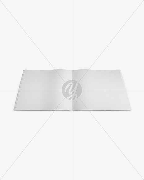 Opened Textured Magazine Mockup   High Angle Shot PSD #3