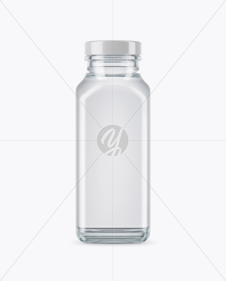 Free Clear Glass Water Bottle Mockup