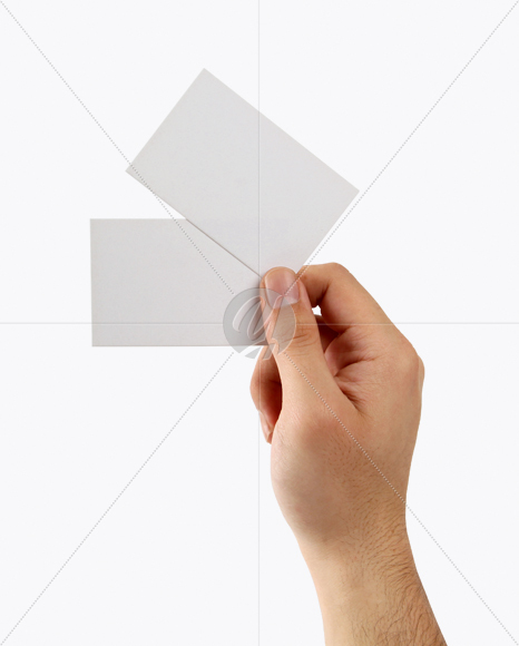 Business Cards in a Hand Mockup PSD #3
